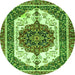 Round Persian Green Traditional Rug, abs3252grn