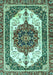 Machine Washable Persian Turquoise Traditional Area Rugs, wshabs3252turq