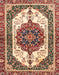 Machine Washable Abstract Brown Red Rug, wshabs3252