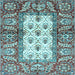 Square Oriental Light Blue Traditional Rug, abs3253lblu