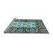 Sideview of Machine Washable Oriental Light Blue Traditional Rug, wshabs3253lblu