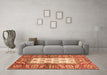 Machine Washable Oriental Orange Traditional Area Rugs in a Living Room, wshabs3253org