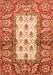 Machine Washable Oriental Orange Traditional Area Rugs, wshabs3253org