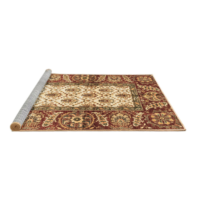 Sideview of Machine Washable Oriental Brown Traditional Rug, wshabs3253brn