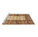 Sideview of Machine Washable Oriental Brown Traditional Rug, wshabs3253brn