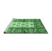 Sideview of Machine Washable Oriental Emerald Green Traditional Area Rugs, wshabs3253emgrn