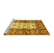 Sideview of Machine Washable Oriental Yellow Traditional Rug, wshabs3253yw