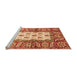 Sideview of Machine Washable Oriental Orange Traditional Area Rugs, wshabs3253org