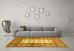 Machine Washable Oriental Yellow Traditional Rug in a Living Room, wshabs3253yw