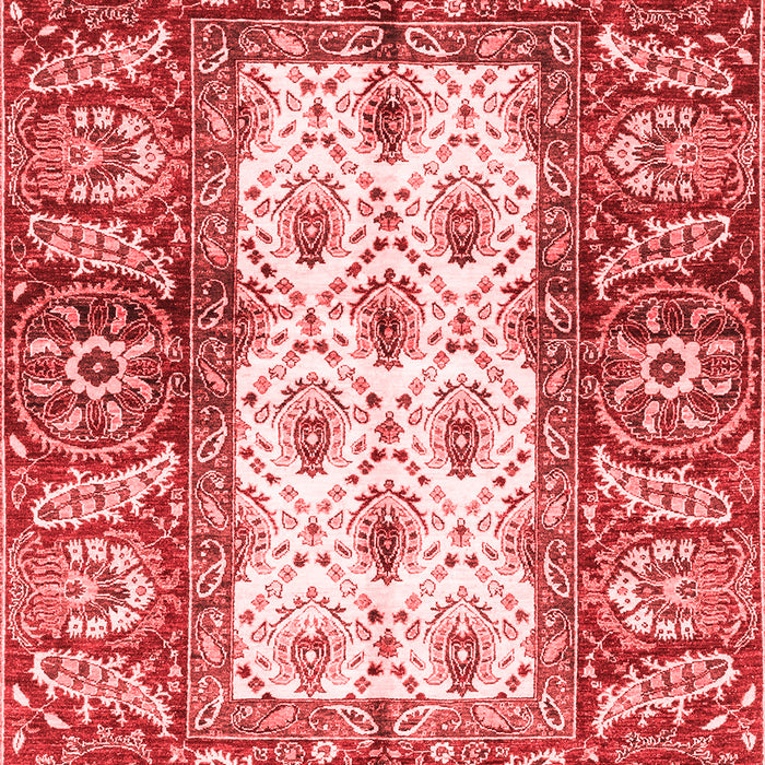 Machine Washable Oriental Red Traditional Rug, wshabs3253red