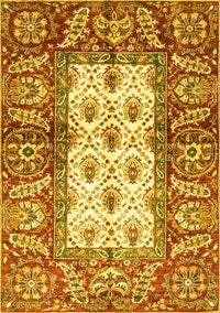 Oriental Yellow Traditional Rug, abs3253yw