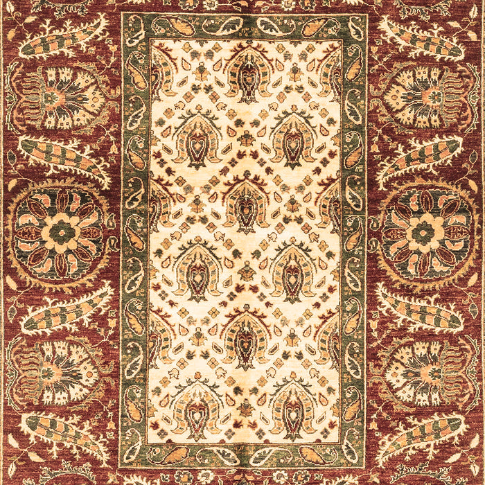 Machine Washable Oriental Brown Traditional Rug, wshabs3253brn