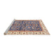 Sideview of Machine Washable Abstract Purple Rug, wshabs3254