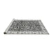 Sideview of Machine Washable Abstract Gray Modern Rug, wshabs3254gry