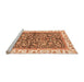 Sideview of Machine Washable Abstract Orange Modern Area Rugs, wshabs3254org