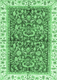 Abstract Emerald Green Modern Rug, abs3254emgrn