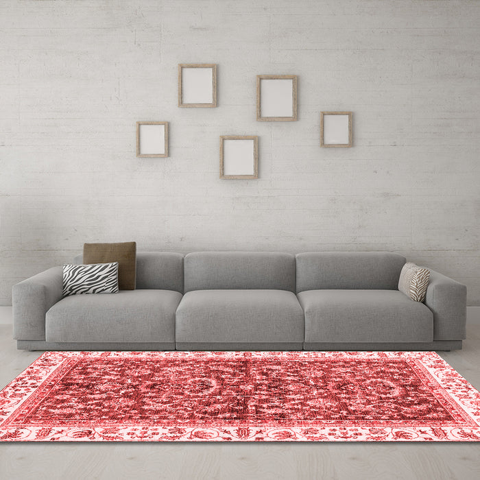 Modern Red Washable Rugs