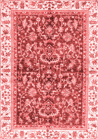 Abstract Red Modern Rug, abs3254red