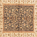 Square Abstract Brown Modern Rug, abs3254brn