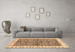 Machine Washable Abstract Brown Modern Rug in a Living Room,, wshabs3254brn