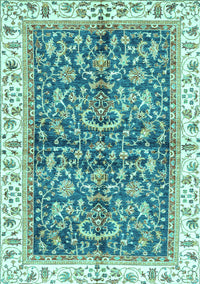 Abstract Turquoise Modern Rug, abs3254turq