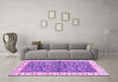 Machine Washable Abstract Purple Modern Area Rugs in a Living Room, wshabs3254pur