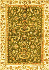 Abstract Yellow Modern Rug, abs3254yw