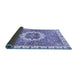 Sideview of Abstract Blue Modern Rug, abs3255blu