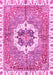 Machine Washable Abstract Pink Modern Rug, wshabs3255pnk