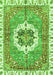 Machine Washable Abstract Green Modern Area Rugs, wshabs3255grn