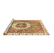 Sideview of Machine Washable Abstract Brown Modern Rug, wshabs3255brn