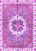 Machine Washable Abstract Purple Modern Area Rugs, wshabs3255pur