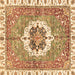 Square Machine Washable Abstract Brown Modern Rug, wshabs3255brn