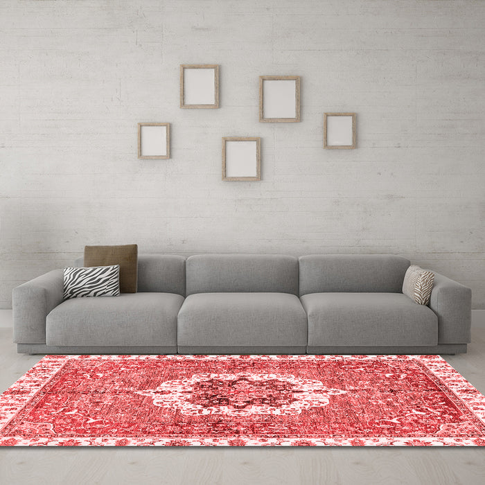 Modern Red Washable Rugs