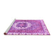 Sideview of Machine Washable Abstract Purple Modern Area Rugs, wshabs3255pur