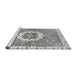 Sideview of Machine Washable Abstract Gray Modern Rug, wshabs3255gry