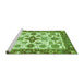 Sideview of Machine Washable Oriental Green Traditional Area Rugs, wshabs3256grn