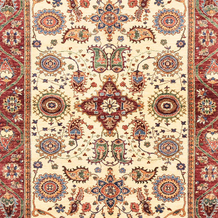 Machine Washable Abstract Brown Gold Rug, wshabs3256