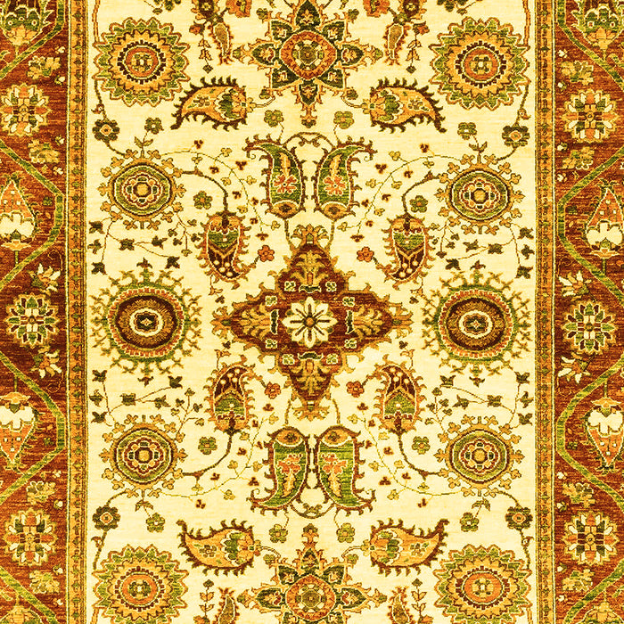 Oriental Yellow Traditional Rug, abs3256yw