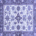 Square Oriental Blue Traditional Rug, abs3256blu