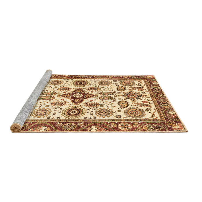 Sideview of Machine Washable Oriental Brown Traditional Rug, wshabs3256brn