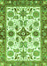 Machine Washable Oriental Green Traditional Area Rugs, wshabs3256grn