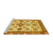 Sideview of Machine Washable Oriental Yellow Traditional Rug, wshabs3256yw