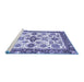 Sideview of Machine Washable Oriental Blue Traditional Rug, wshabs3256blu