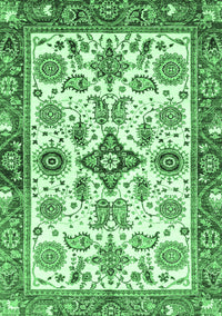 Oriental Emerald Green Traditional Rug, abs3256emgrn