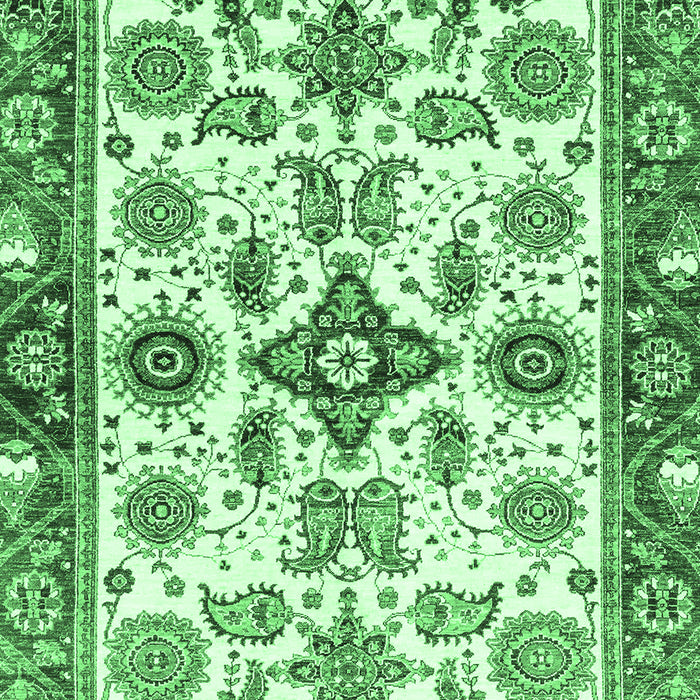 Oriental Emerald Green Traditional Rug, abs3256emgrn