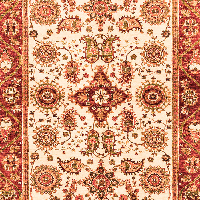 Machine Washable Oriental Orange Traditional Area Rugs, wshabs3256org