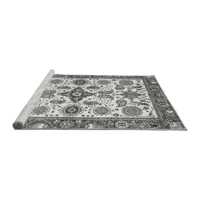 Sideview of Machine Washable Oriental Gray Traditional Rug, wshabs3256gry