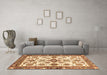 Machine Washable Oriental Brown Traditional Rug in a Living Room,, wshabs3256brn