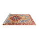 Sideview of Machine Washable Abstract Brown Sugar Brown Rug, wshabs3257